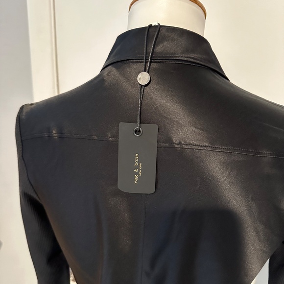 Rag & Bone The Ribbed Mix Media Button Down - Size S - NEW With Tags. - Picture 3 of 16